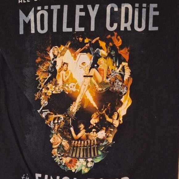 Mötley Crüe The Final Tour 2014 Black Short Sleeve Women's S Very Good - Picture 2 of 5